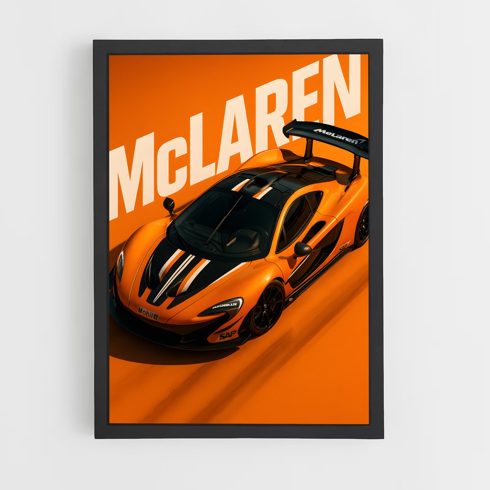 Poster Turbo Orange – affiche Mclaren (vue 2)